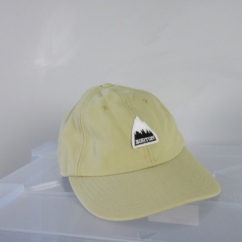Burton Low Profile Tan Adjustable Hat Baseball Cap Logo Strapback Casual 126